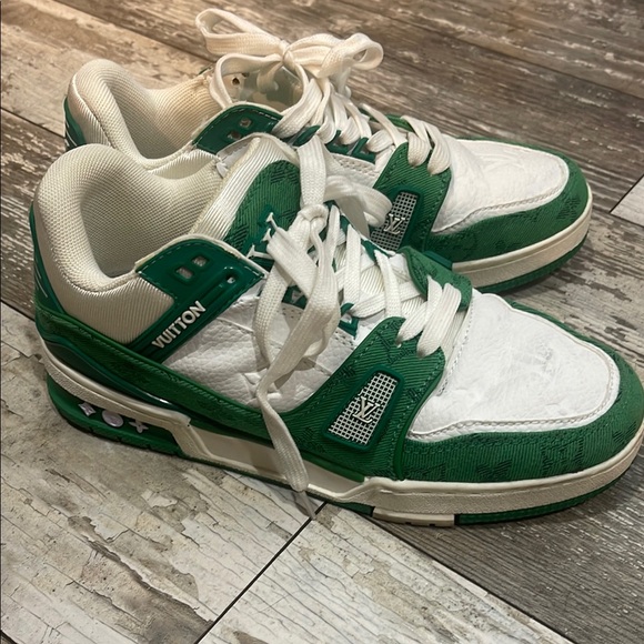 Shoes - Green and white sneakers